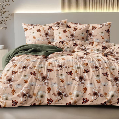 Fabicra Summer Cotton Elastic Fitted King Size Double Bed Bedsheet with 2 Pillow Covers (New)