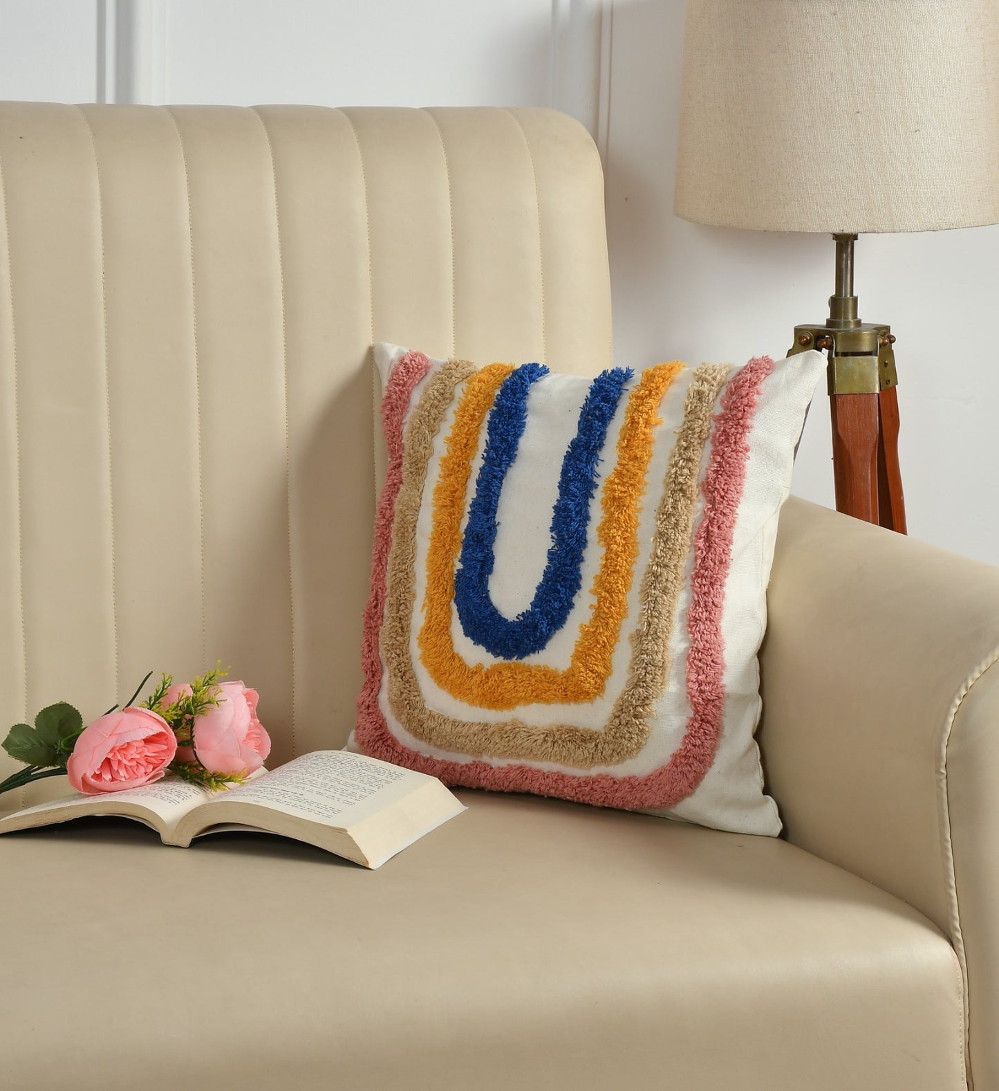 Bohemian Multicolor Hand Crafted Cushion Covers 16”x 16”