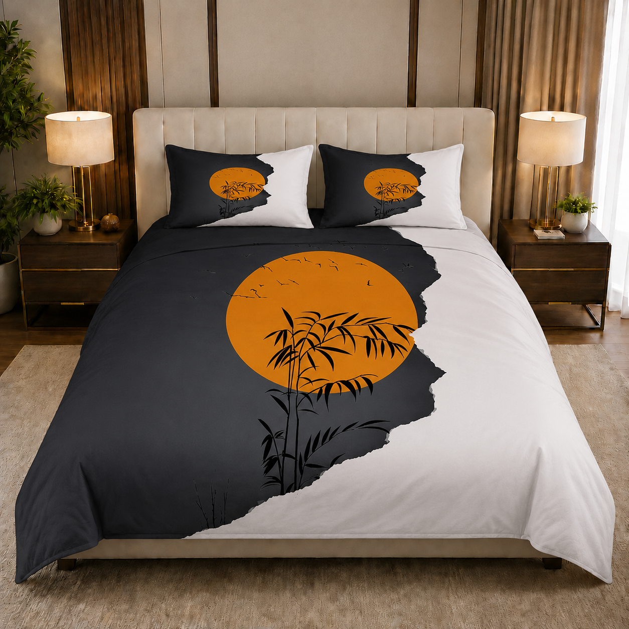 Fabicra 7D Flat Double Bedsheet with 2 Pillow Covers