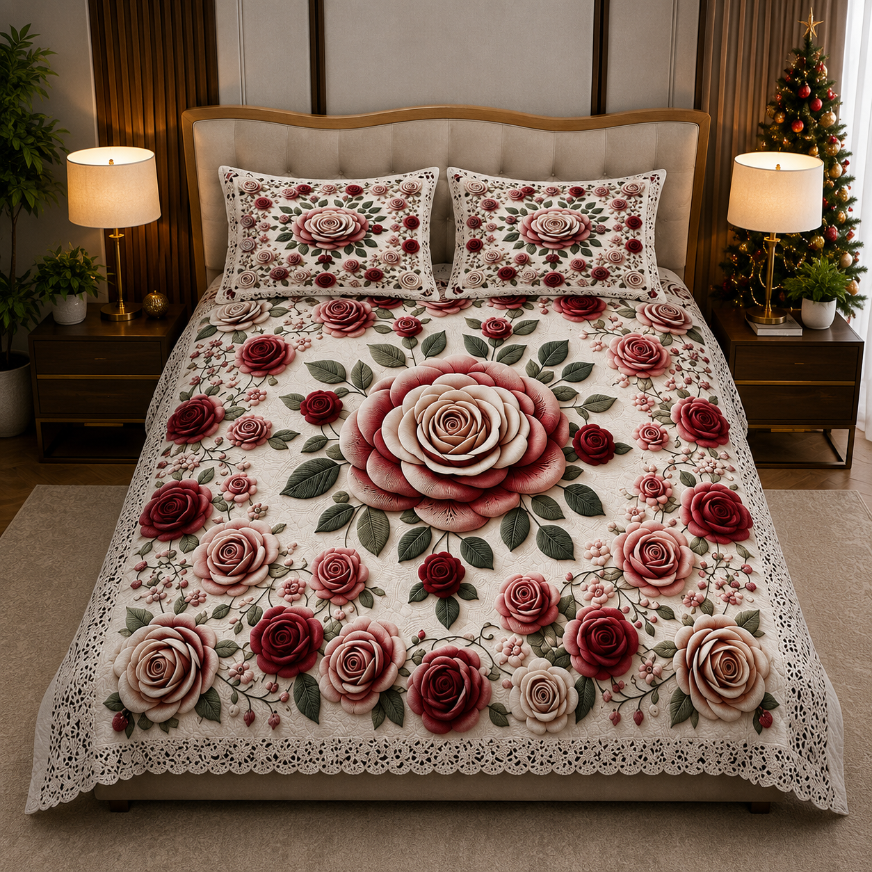 Fabicra 7D Flat Double Bedsheet with 2 Pillow Covers