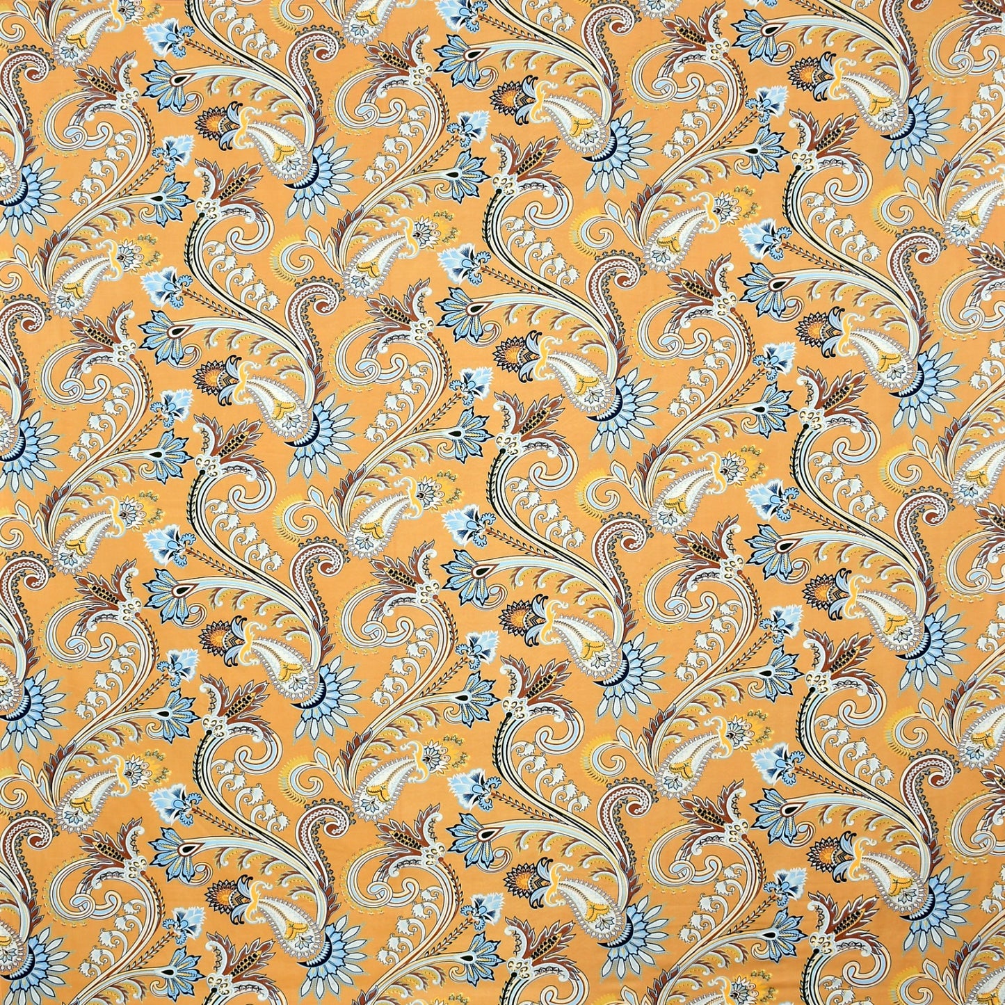 Fabicra Bliss Orange Cotton Elastic Fitted King Size Bedsheet with 2 Pillow Covers (BOGO)