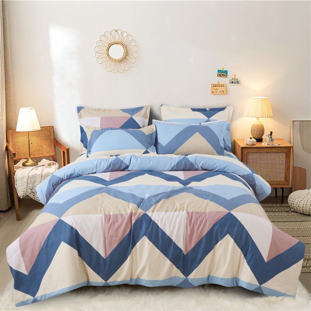 Fabicra Royal Cotton Elastic Fitted King Size Double Bed Bedsheet with 2 Pillow Covers (BOGO)
