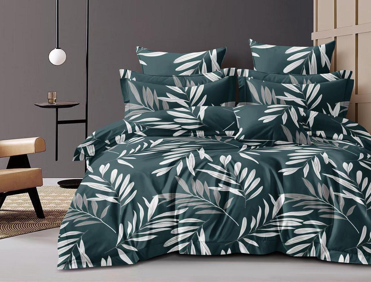 Fabicra Royal Cotton Elastic Fitted King Size Double Bed Bedsheet with 2 Pillow Covers (BOGO)