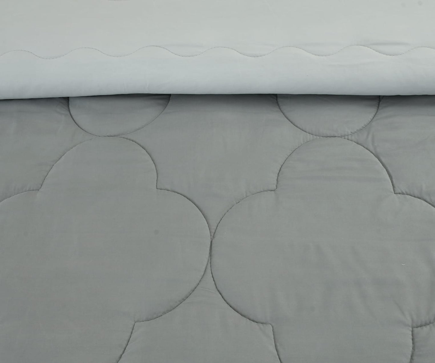 Grey Solid Summer Touch Double Bed AC Comforter/Blanket Reversible by Fabicra