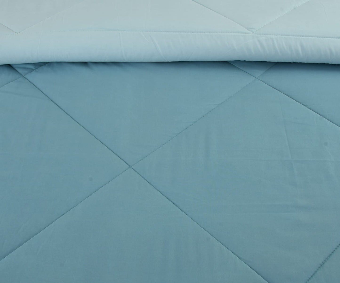 Aqua Blue Solid Summer Touch Double Bed AC Comforter/Blanket Reversible by Fabicra