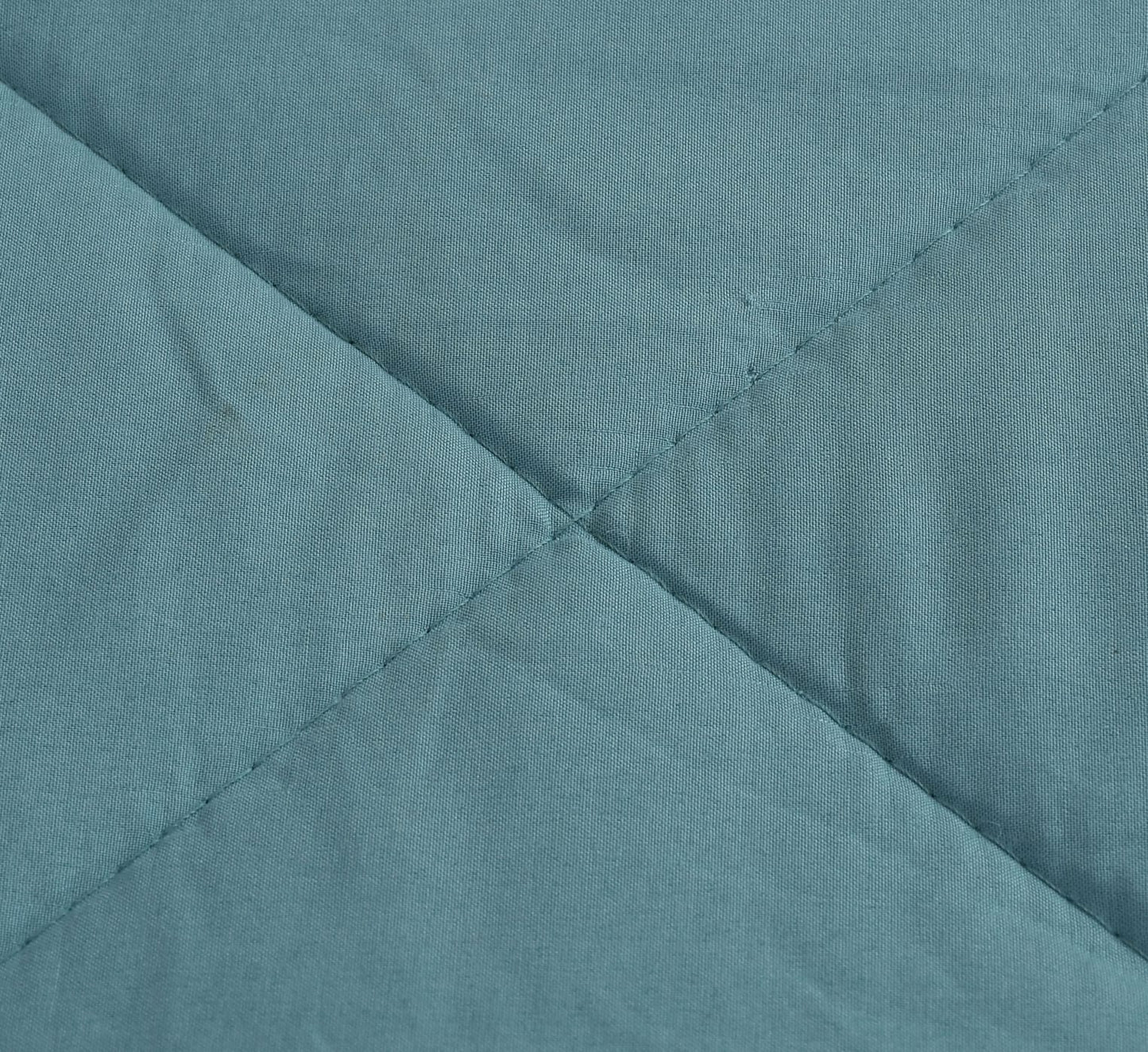 Aqua Blue Solid Summer Touch Double Bed AC Comforter/Blanket Reversible by Fabicra