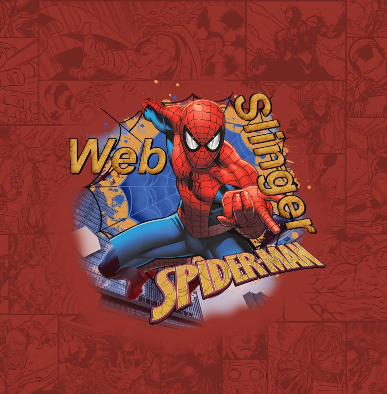 100% Cotton Kids Spiderman Double Bed Bedsheet with Pillow Covers - 250 Thread Counts