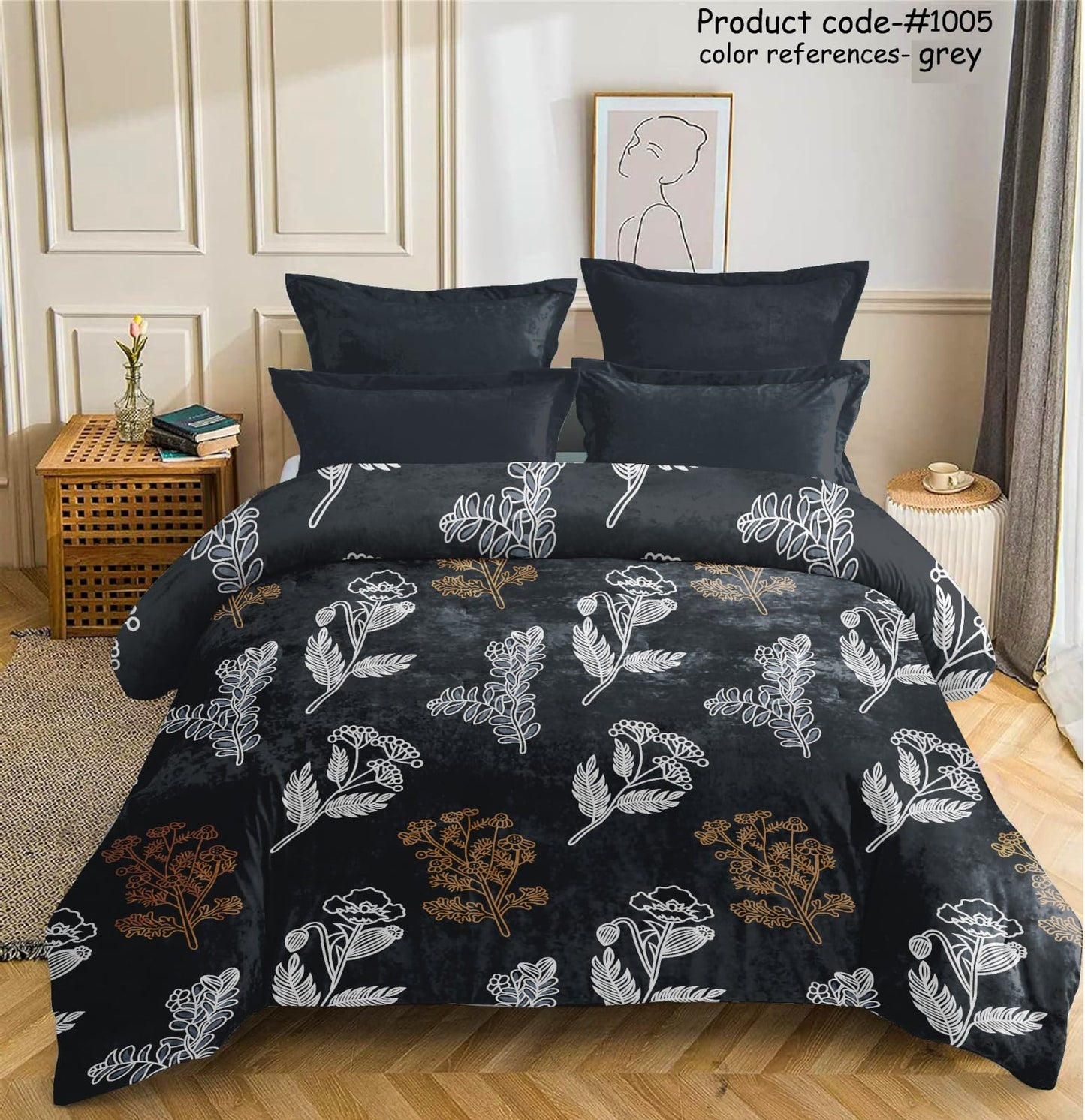 Fabicra Designer Warm Elastic Fitted King Bedsheet with 2 Pillow Covers(NEW)