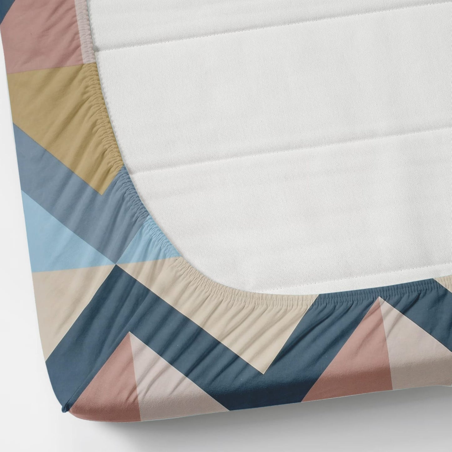 Fabicra Royal Cotton Elastic Fitted King Size Double Bed Bedsheet with 2 Pillow Covers (BOGO)