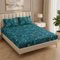 Fabicra Summer Cotton Elastic Fitted King Size Double Bed Bedsheet with 2 Pillow Covers (New)