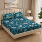 Fabicra Summer Cotton Elastic Fitted King Size Double Bed Bedsheet with 2 Pillow Covers (New)