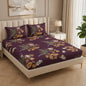 Fabicra Summer Cotton Elastic Fitted King Size Double Bed Bedsheet with 2 Pillow Covers (New)