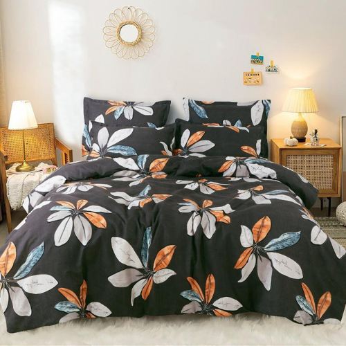 Fabicra Summer Cotton Elastic Fitted King Size Double Bed Bedsheet with 2 Pillow Covers (New)