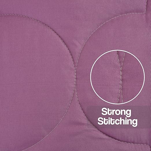 Pink Solid Summer Touch Double Bed AC Comforter/Blanket Reversible by Fabicra