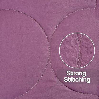 Pink Solid Summer Touch Double Bed AC Comforter/Blanket Reversible by Fabicra