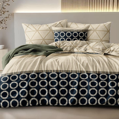 Fabicra Summer Cotton Elastic Fitted King Size Double Bed Bedsheet with 2 Pillow Covers (New)