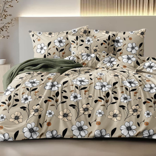 Fabicra Summer Cotton Elastic Fitted King Size Double Bed Bedsheet with 2 Pillow Covers (New)