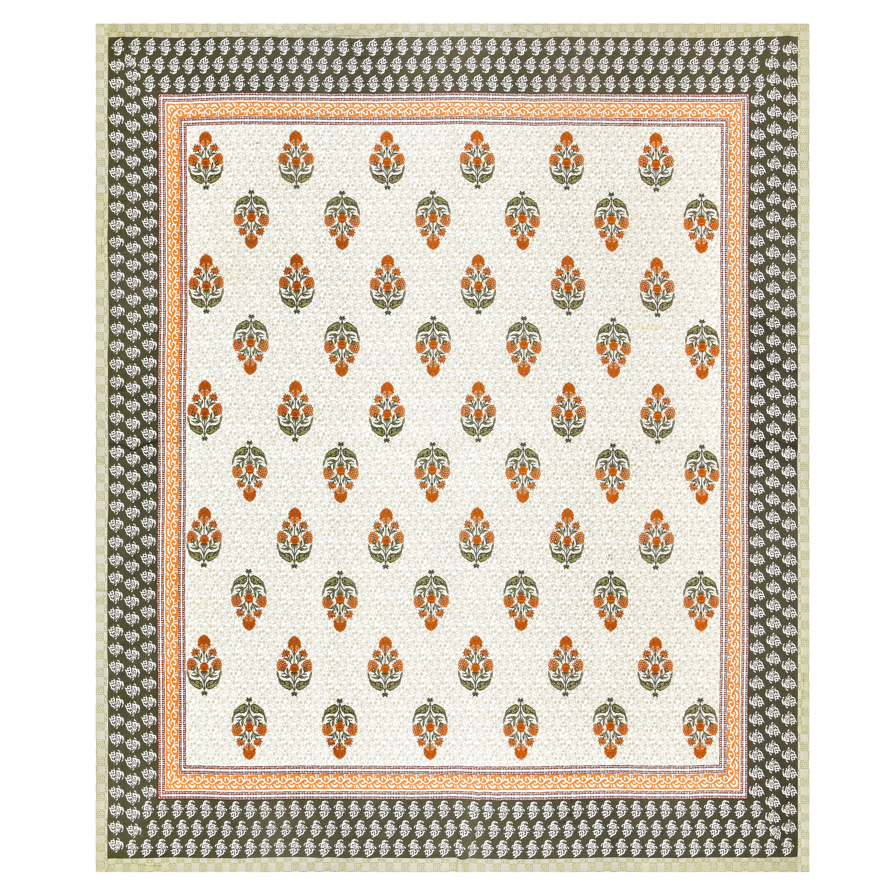 Luxe 100% Pure Cotton Printed Double Bed Bedsheet – With 2 Pillow Covers