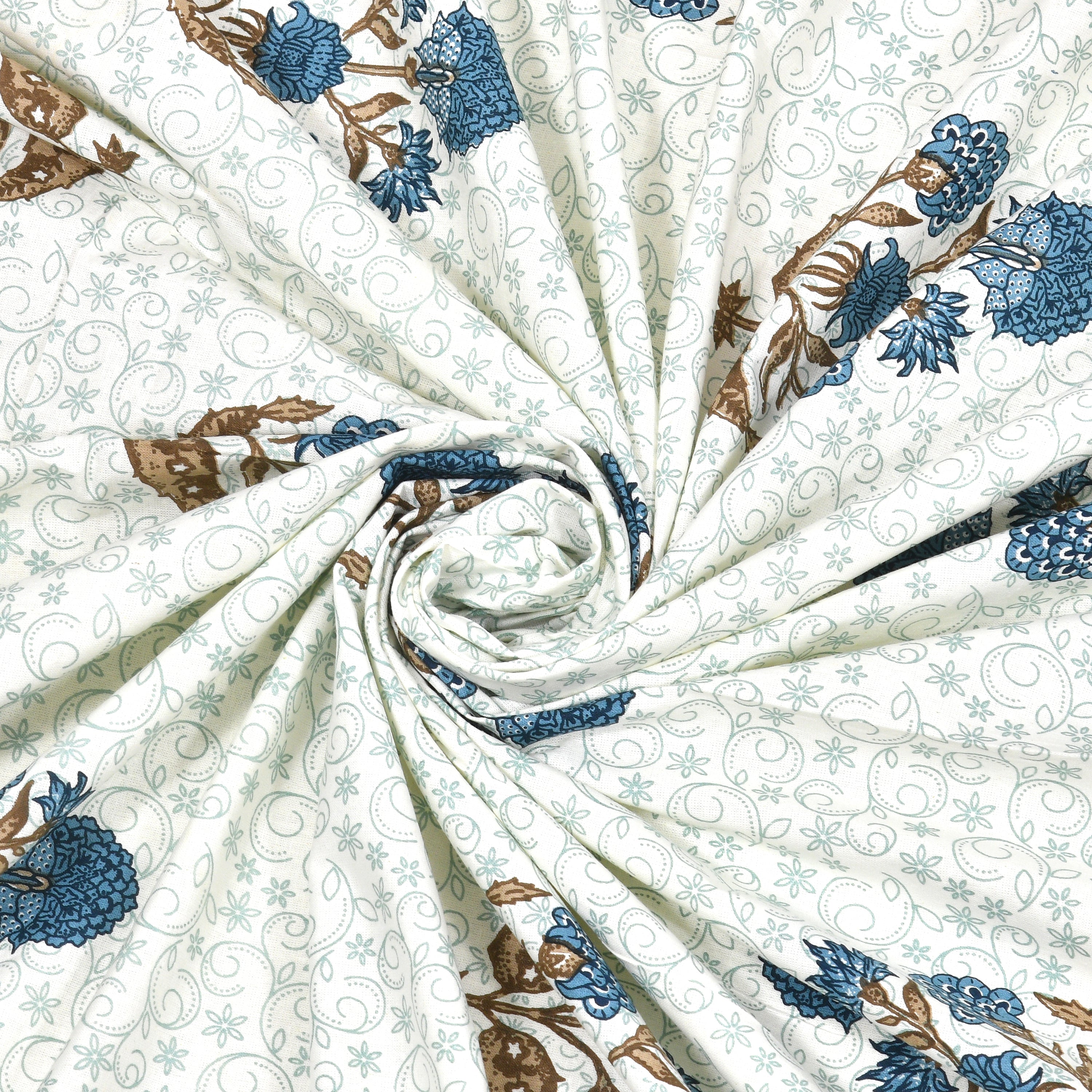 Luxe 100% Pure Cotton Printed Double Bed Bedsheet – With 2 Pillow Covers