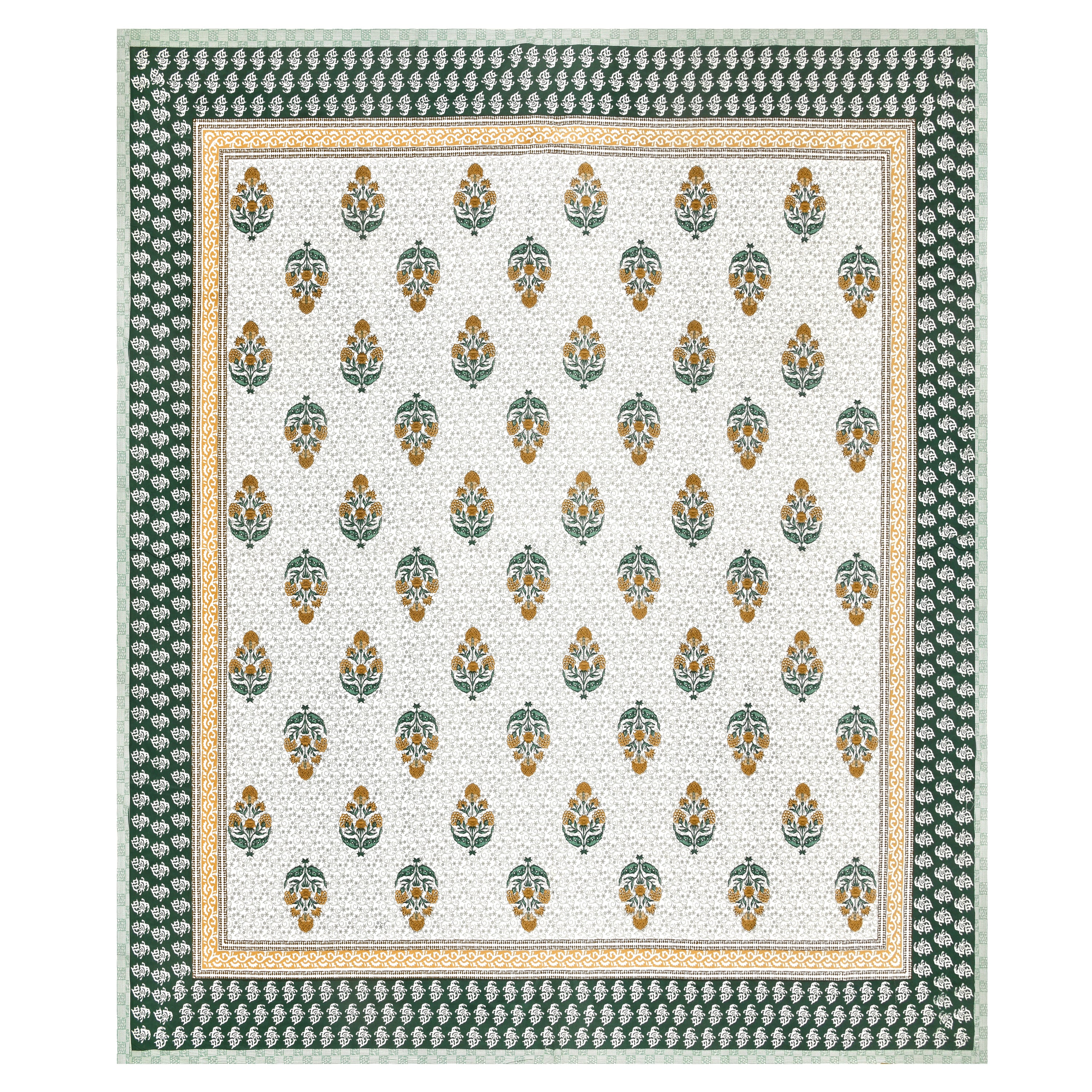 Luxe 100% Pure Cotton Printed Double Bed Bedsheet – With 2 Pillow Covers