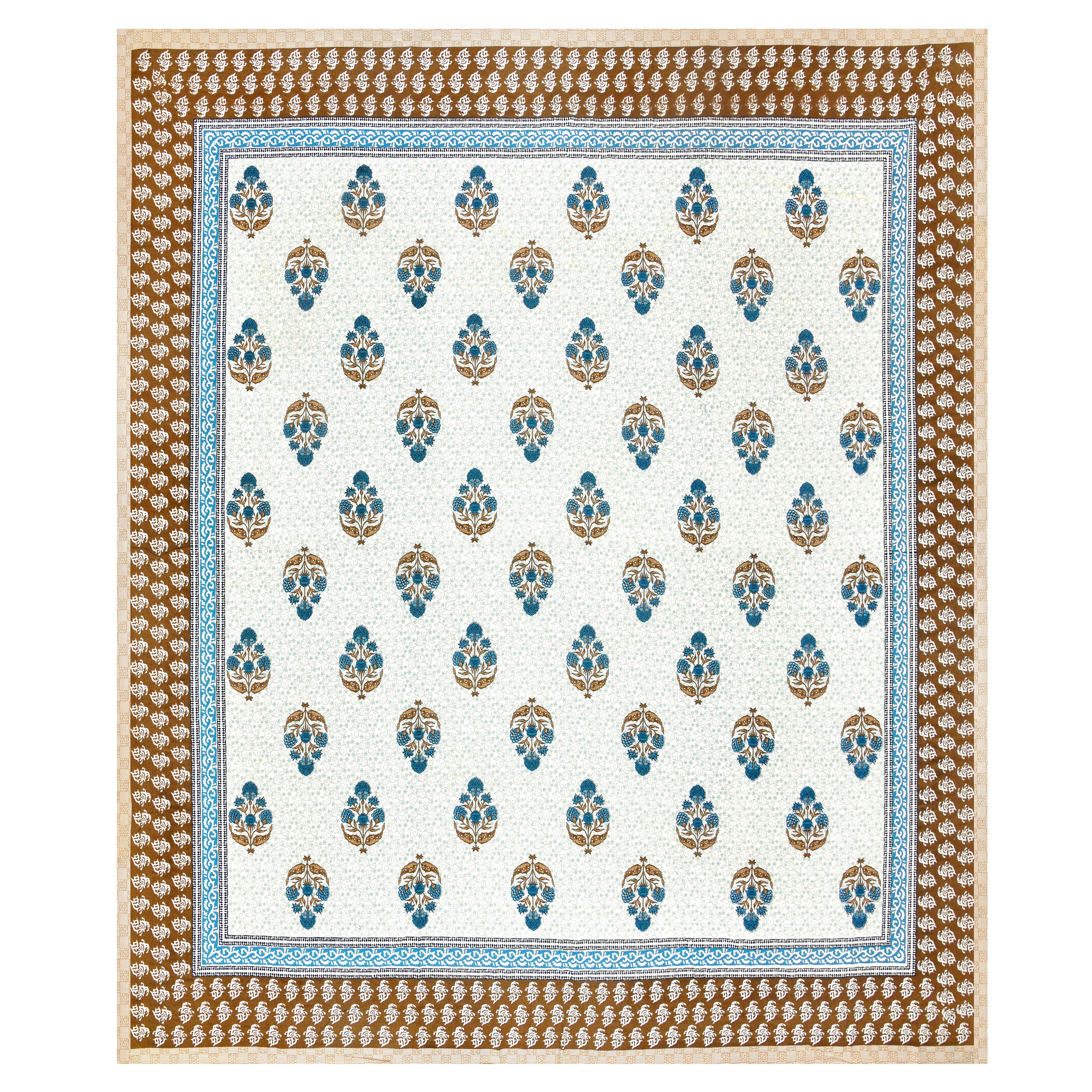 Luxe 100% Pure Cotton Printed Double Bed Bedsheet – With 2 Pillow Covers