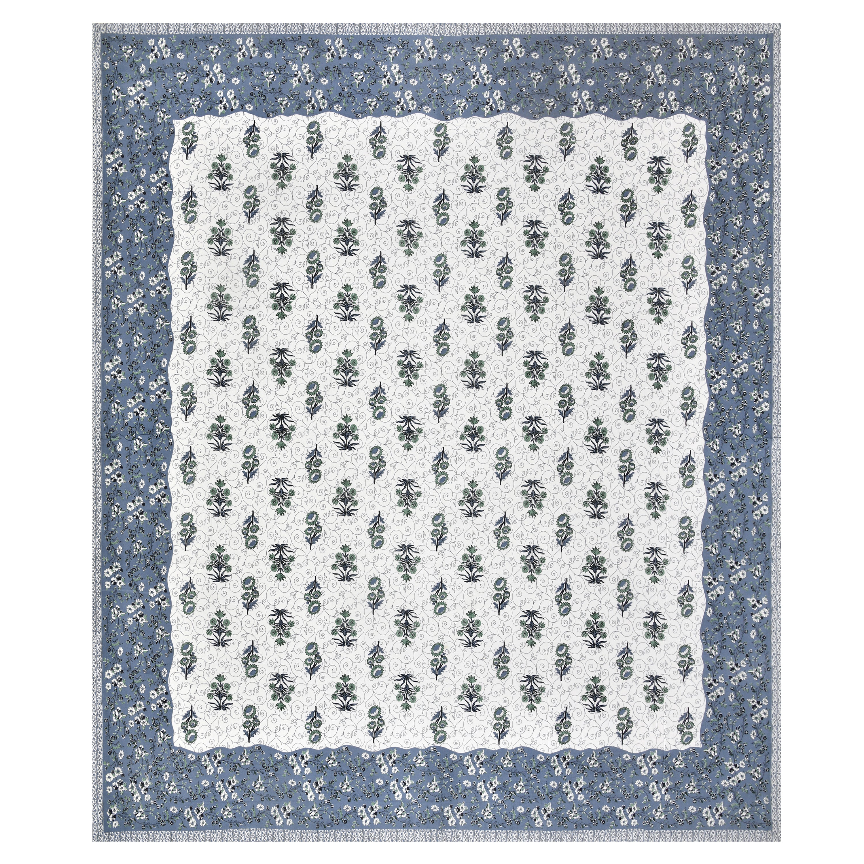 Luxe 100% Pure Cotton Printed Double Bed Bedsheet – With 2 Pillow Covers
