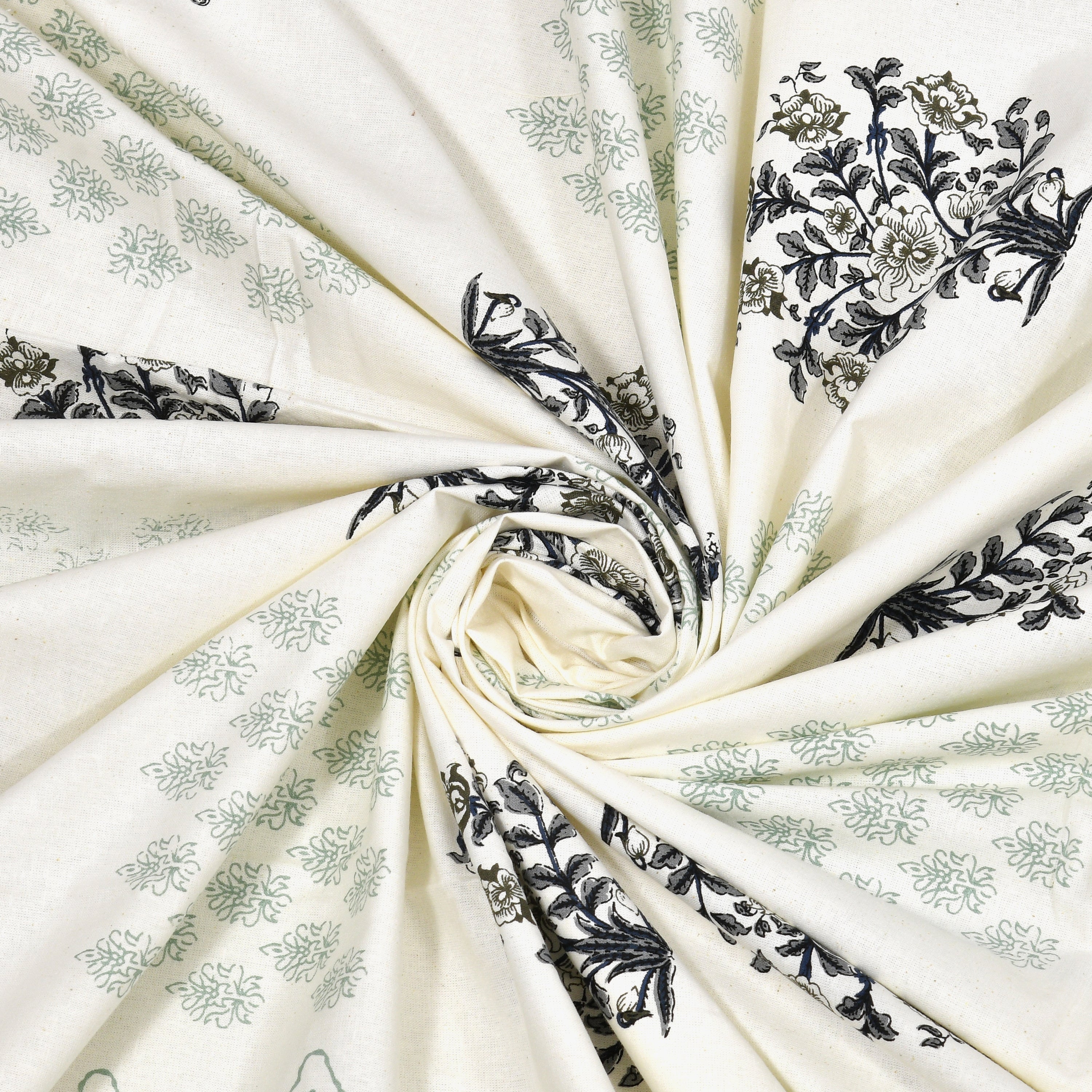 Luxe 100% Pure Cotton Printed Double Bed Bedsheet – With 2 Pillow Covers