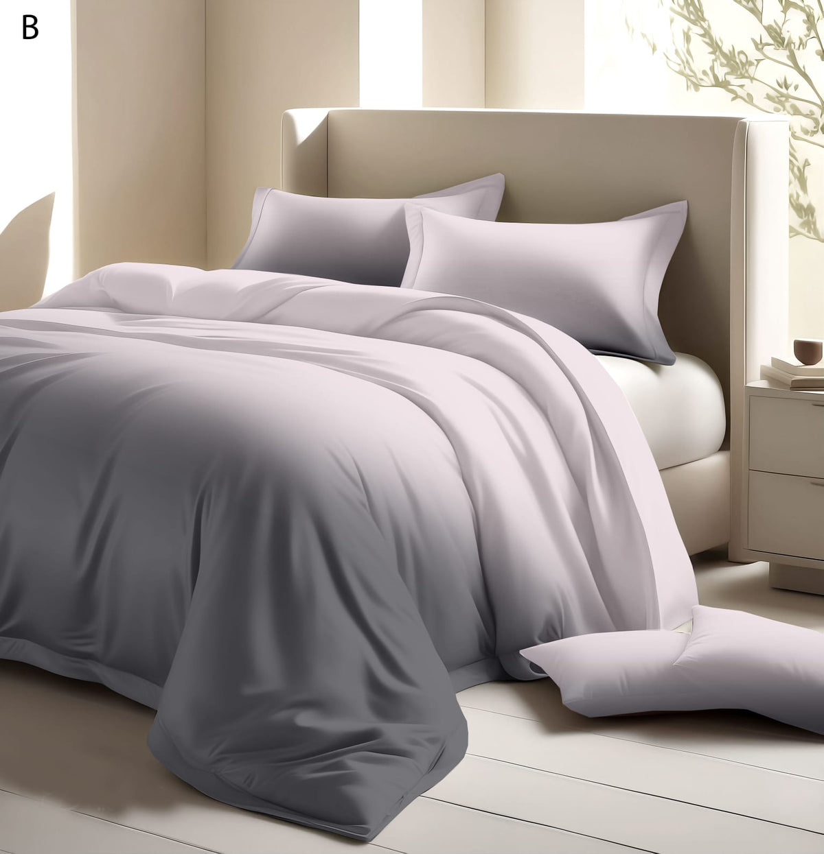 Luxurious Digital Ombre Pure Cotton King Size Bedsheet with 2 Pillow Covers