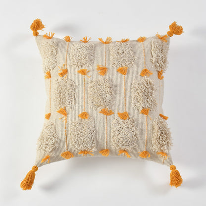 Bohemian Orange Hand Crafted Cushion Covers 16”x 16”