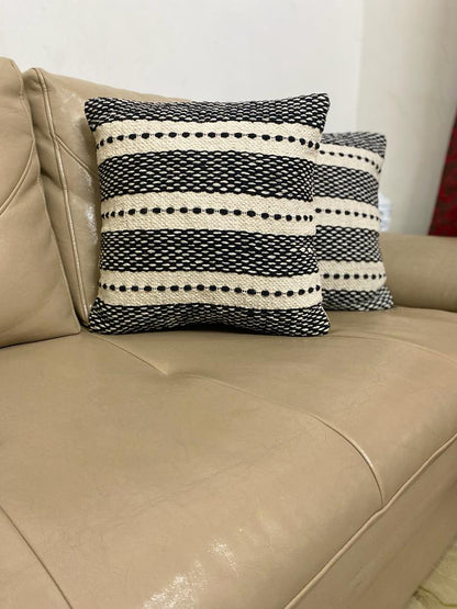 Bohemian Grey Hand Crafted Cushion Covers 16”x 16”