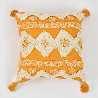 Bohemian Orange Hand Crafted Cushion Covers 16”x 16”