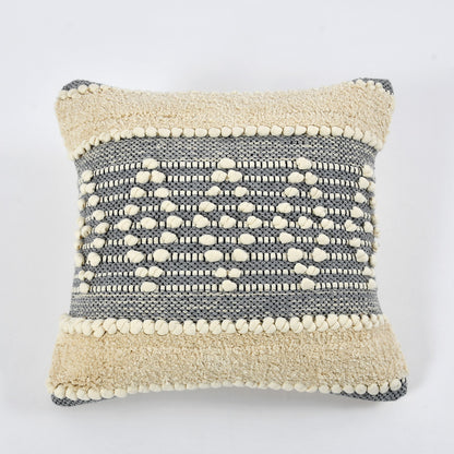 Bohemian Grey Hand Crafted Cushion Covers 16”x 16”