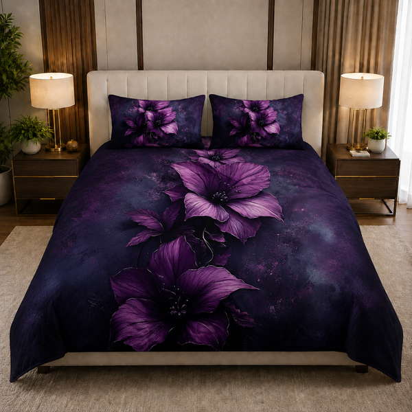 Fabicra 7D Flat Double Bedsheet with 2 Pillow Covers