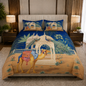Fabicra 7D Flat Double Bedsheet with 2 Pillow Covers