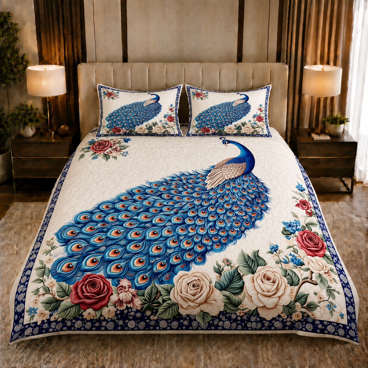 Fabicra 7D Flat Double Bedsheet with 2 Pillow Cover
