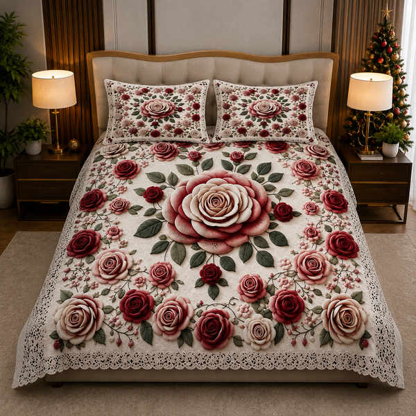 Fabicra 7D Flat Double Bedsheet with 2 Pillow Covers