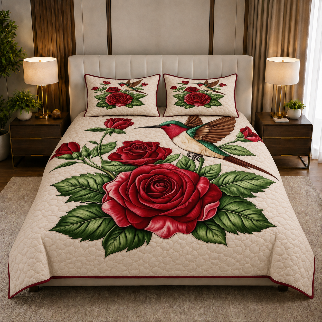 Fabicra 7D Flat Double Bedsheet with 2 Pillow Covers
