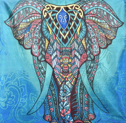 Elephant Multicolor Cushion Covers - Set Of 5