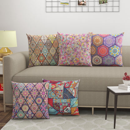 ZigZag Multicolor Cushion Covers - Set Of 5