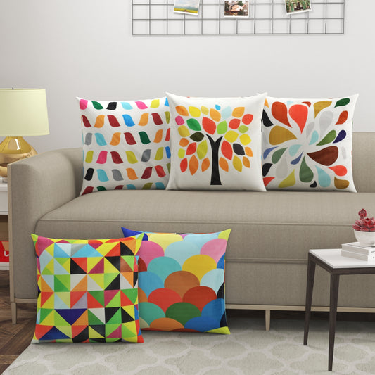 Joy of Colors Cushion Covers - Set Of 5