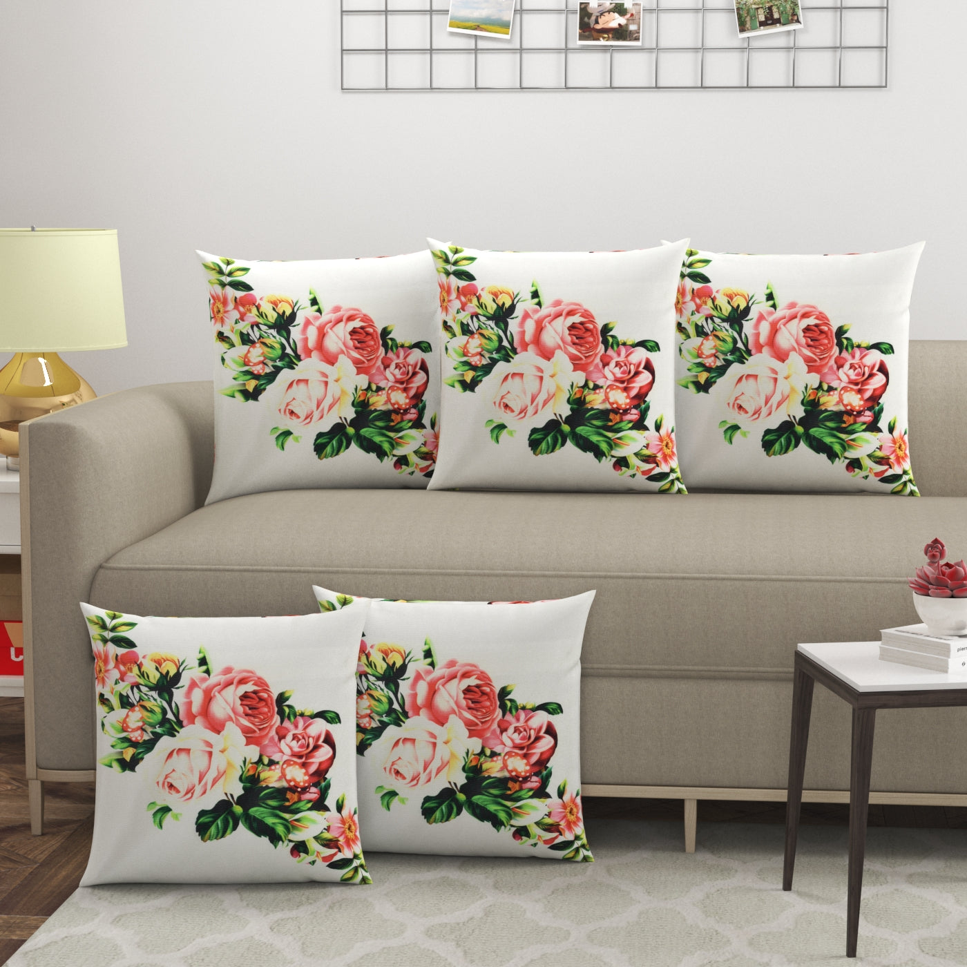 Floral Cushion Covers - Set Of 5