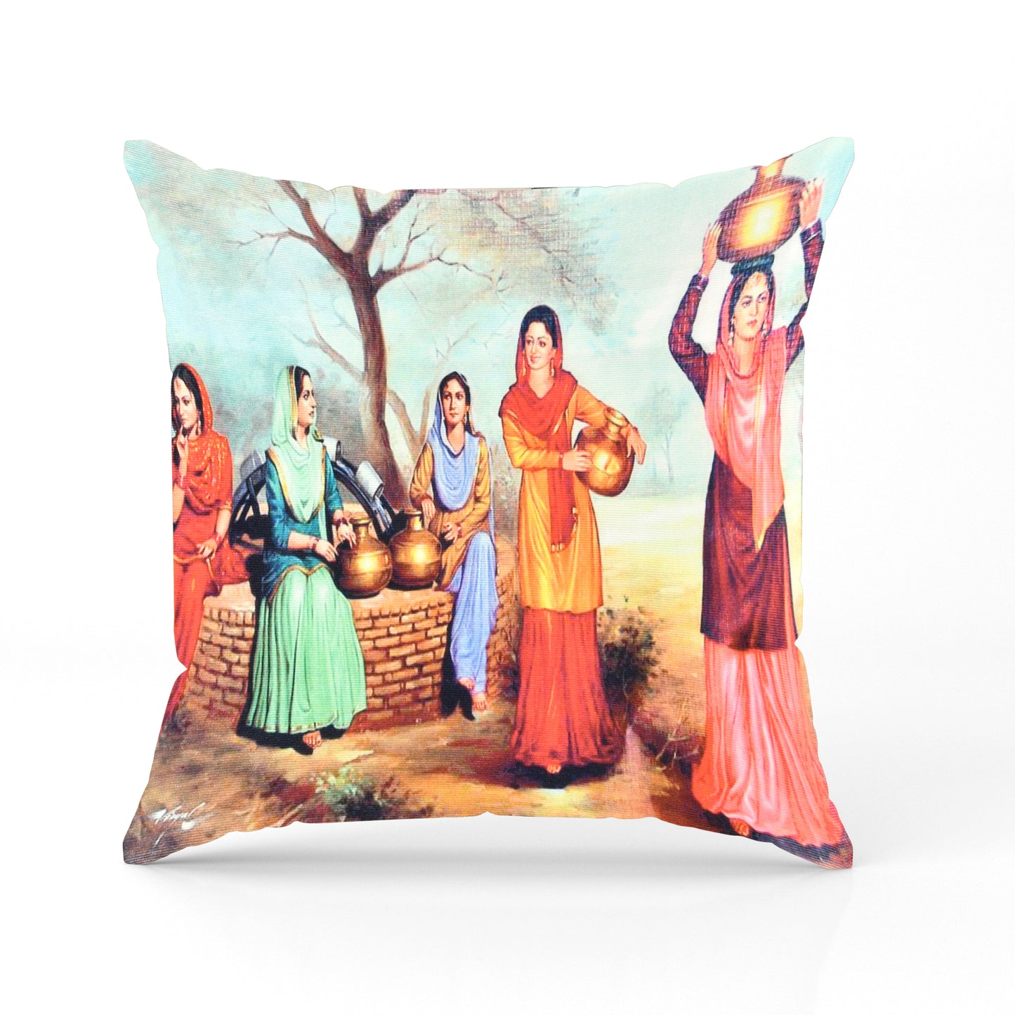 Village Art Cushion Covers - Set Of 5