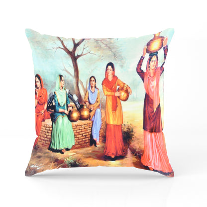 Village Art Cushion Covers - Set Of 5