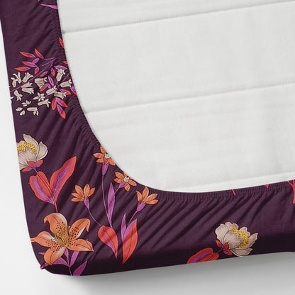 Fabicra Ultra Premium Elastic Fitted Cotton Blend King Size Double Bed Bedsheet with 2 Pillow Covers