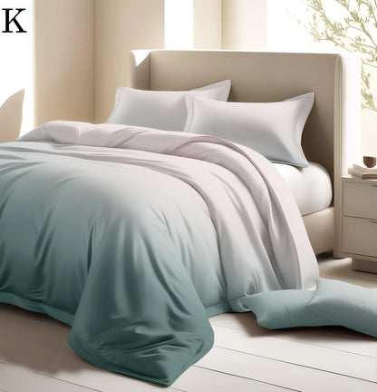 Luxurious Digital Ombre Pure Cotton King Size Bedsheet with 2 Pillow Covers