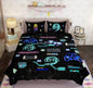 100% Cotton Kids Mermaid Double Bed Bedsheet with Pillow Covers - 250 Thread Counts