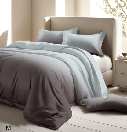 Luxurious Digital Ombre Pure Cotton King Size Bedsheet with 2 Pillow Covers