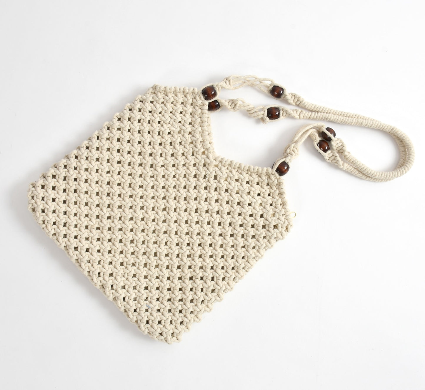 Full Of Life Beige Handcrafted Bag