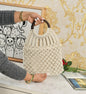 Full Of Life Beige Handcrafted Bag