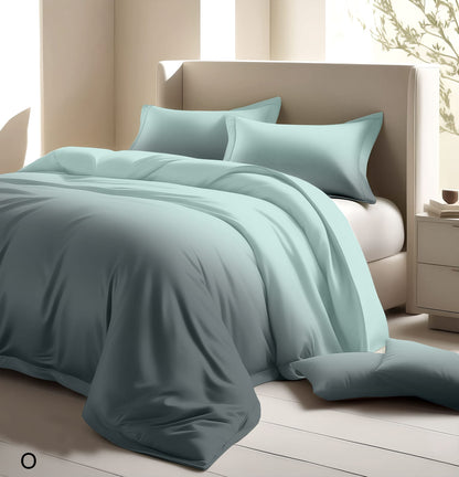 Luxurious Digital Ombre Pure Cotton King Size Bedsheet with 2 Pillow Covers